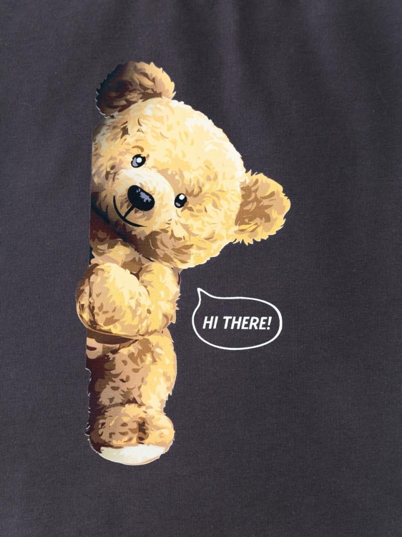 картинка Футболка детская Baby Boom Ф86/1-К Графит, Тедди Б102 от магазина детских товаров ALiSa