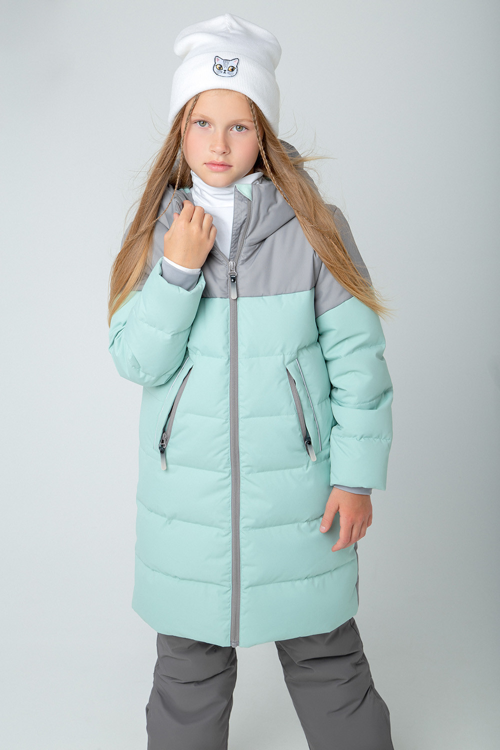 картинка Пальто пуховое для девочки Crockid ВК 34061/2 УЗГ от магазина детских товаров ALiSa