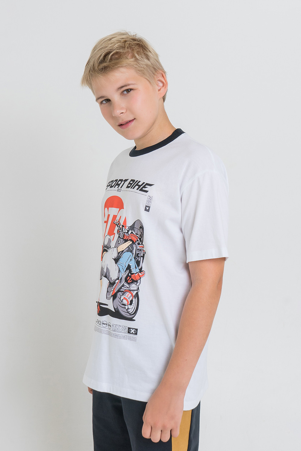 картинка Футболка для мальчика КБ 301368 белый к50 от магазина детских товаров ALiSa