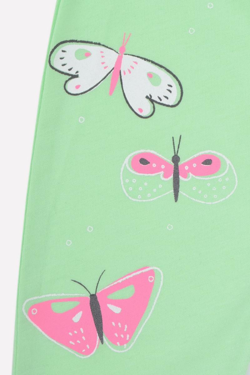 картинка Брюки для девочки Crockid К 4719 нео-минт (бабочки) от магазина детских товаров ALiSa