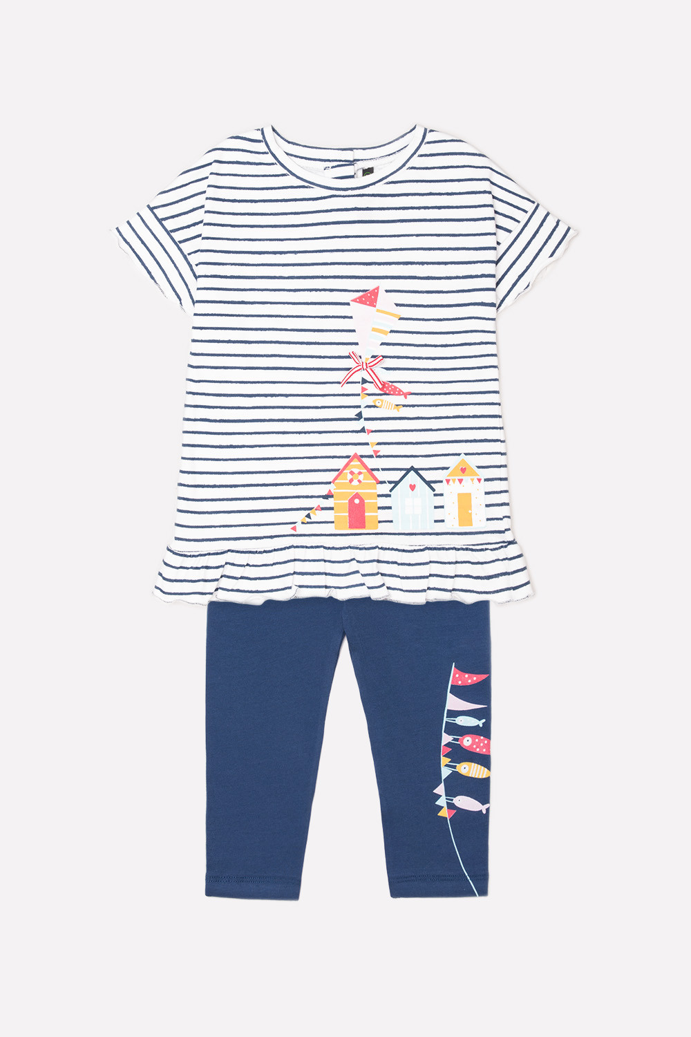 картинка Комплект для девочки Crockid КР 2652 синяя полоска на сахаре + ультрамарин к241 от магазина детских товаров ALiSa