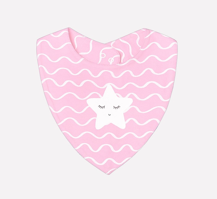 картинка Фартук-нагрудник для девочки Crockid КР 8520 волна на розовом облаке к209 от магазина детских товаров ALiSa