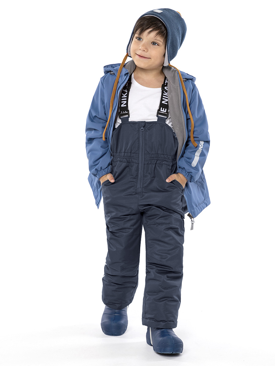 картинка Комплект утепленный для мальчика NIKASTYLE 7м1724 джинс графит от магазина детских товаров ALiSa