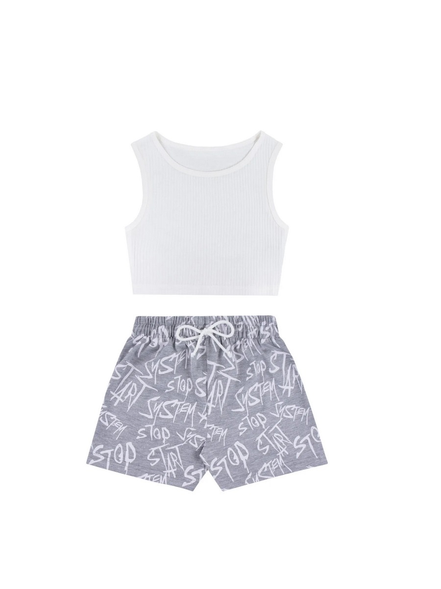 картинка Комплект для девочки YLA 7784900104 Серый белый от магазина детских товаров ALiSa