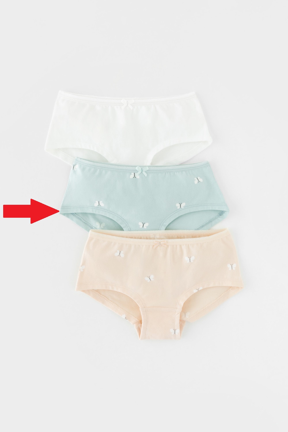 картинка Трусы для девочки Crockid К 1964-3 голубой опал, персиковый зефир, бабочки (голубой) от магазина детских товаров ALiSa