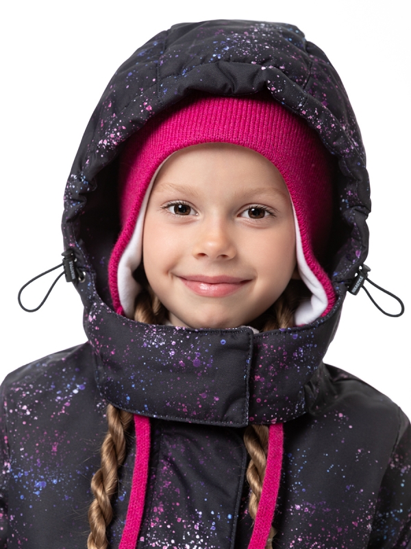 картинка Комбинезон зимний для девочки NIKASTYLE 8з5224 з24 Черный фуксия от магазина детских товаров ALiSa