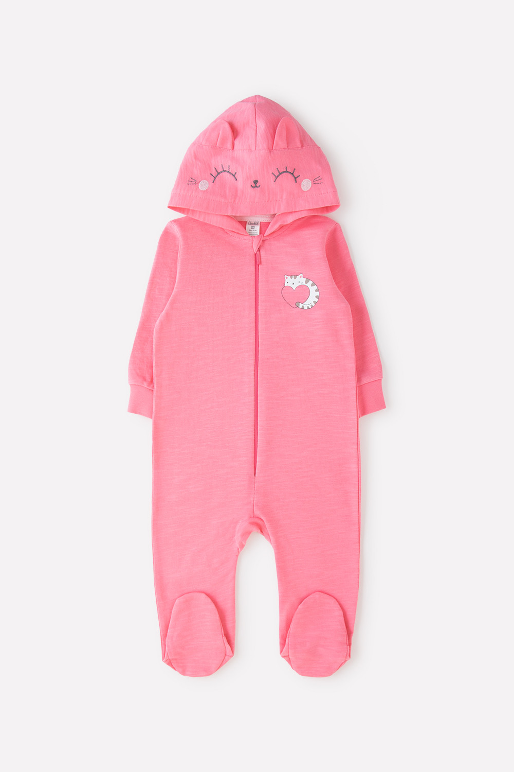 картинка Комбинезон для девочки Crockid К 6405 клубничное суфле (леопардовый котенок) от магазина детских товаров ALiSa