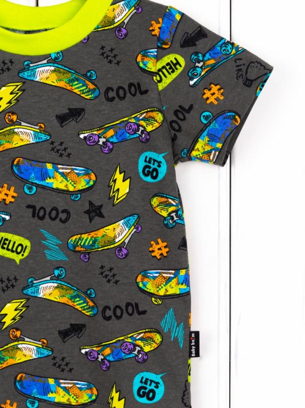 картинка Футболка для мальчика Baby Boom Ф96/6-К Скейты от магазина детских товаров ALiSa