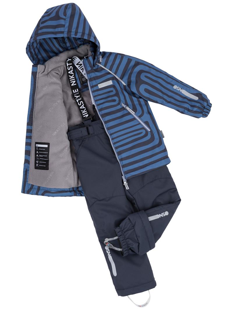 картинка Комплект утепленный для мальчика NIKASTYLE 7м1124 джинс графит от магазина детских товаров ALiSa