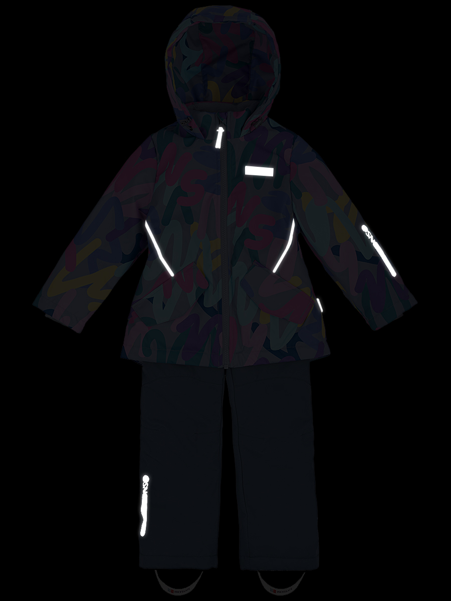 картинка Комплект утепленный для девочки NIKASTYLE 7м0824 розовый серый от магазина детских товаров ALiSa