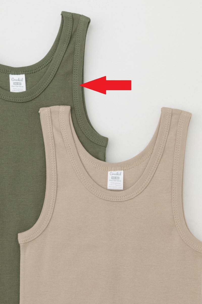 картинка Майка для мальчика Crockid К 1182-2 шалфей, темно-бежевый (шалфей) от магазина детских товаров ALiSa