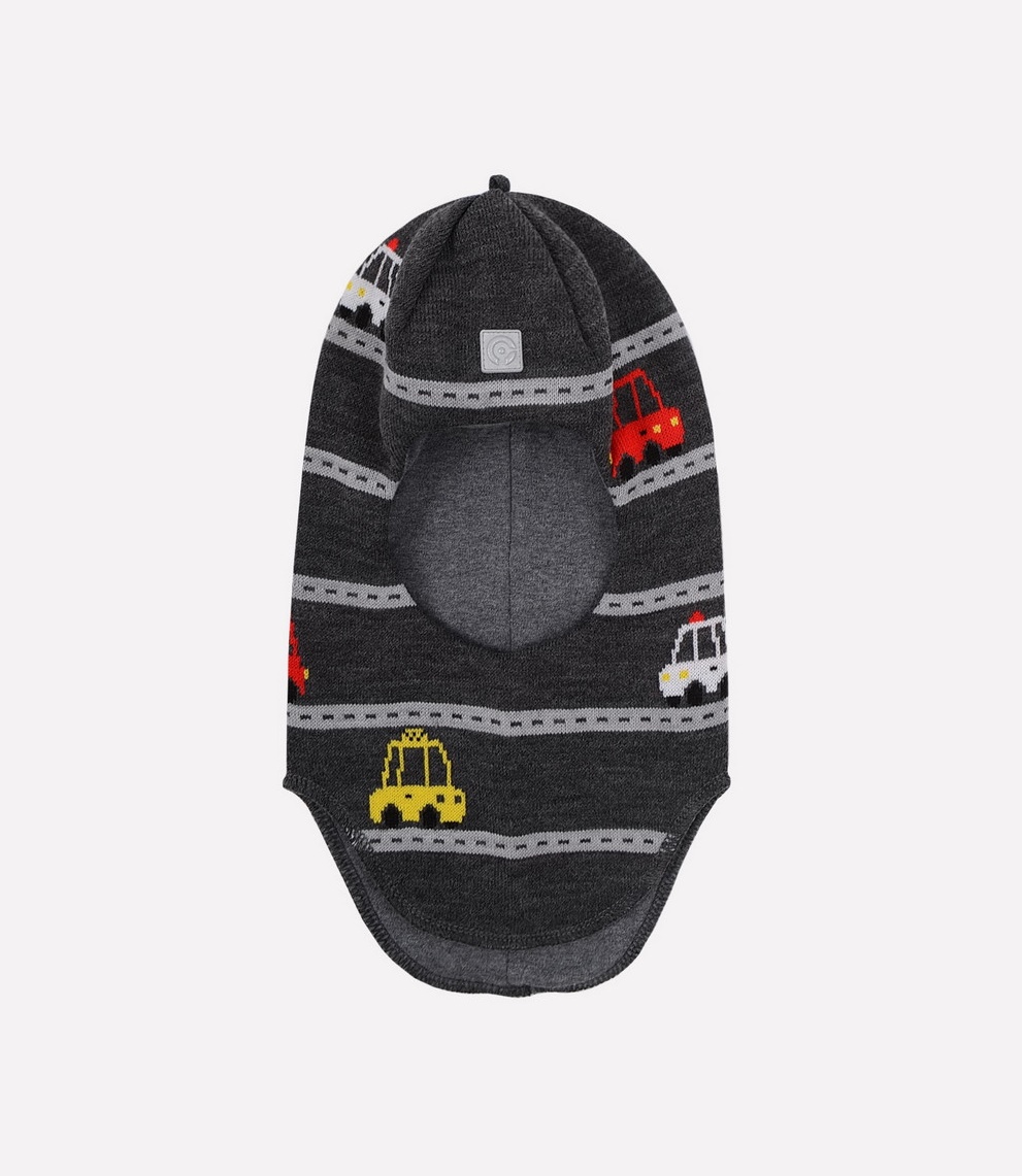 картинка Шапка-шлем для мальчика Crockid КВ 20196 темно-серый меланж от магазина детских товаров ALiSa