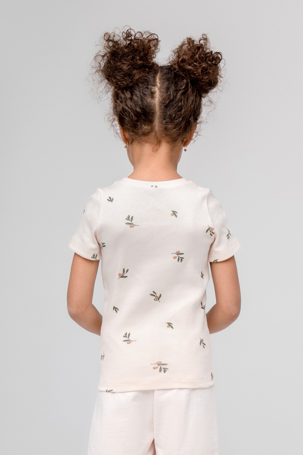 Футболка для девочки Crockid КР 302047 светлый жемчуг, оливки к387 ...