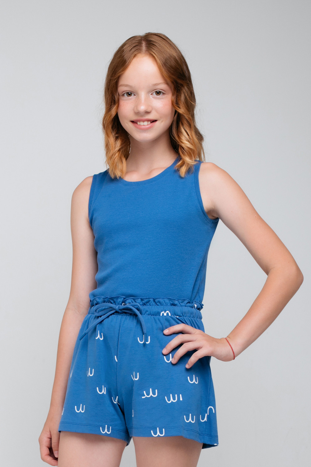 картинка Майка для девочки КБ 301698 синий к71 от магазина детских товаров ALiSa