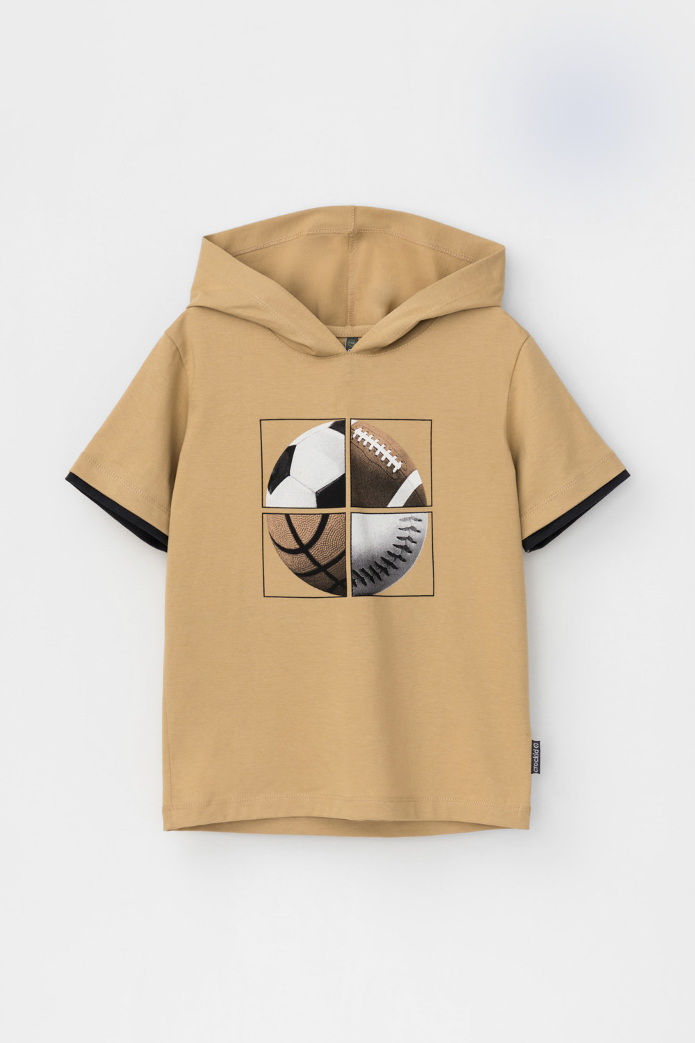 картинка Футболка для мальчика Crockid КР 302305 светло-коричневый к440 от магазина детских товаров ALiSa