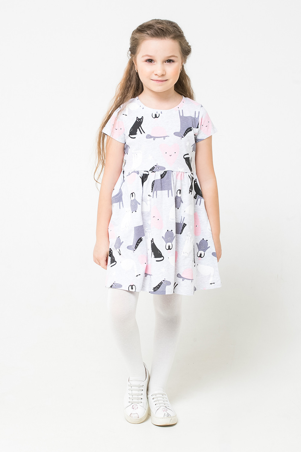 картинка Платье для девочки Crockid К 5644 светло-серый меланж, друзья к1252 от магазина детских товаров ALiSa