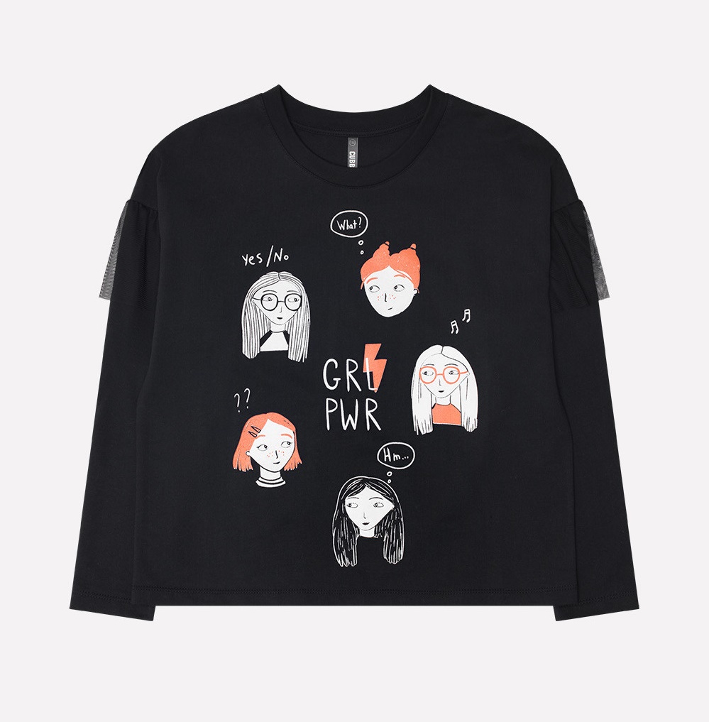 картинка Джемпер для девочки КБ 300841 черный к17 от магазина детских товаров ALiSa