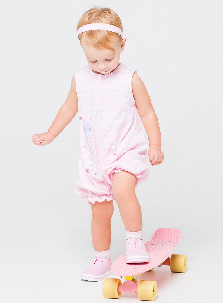 картинка Полукомбинезон для девочки Crockid КР 6250 волна на розовом облаке к209 от магазина детских товаров ALiSa
