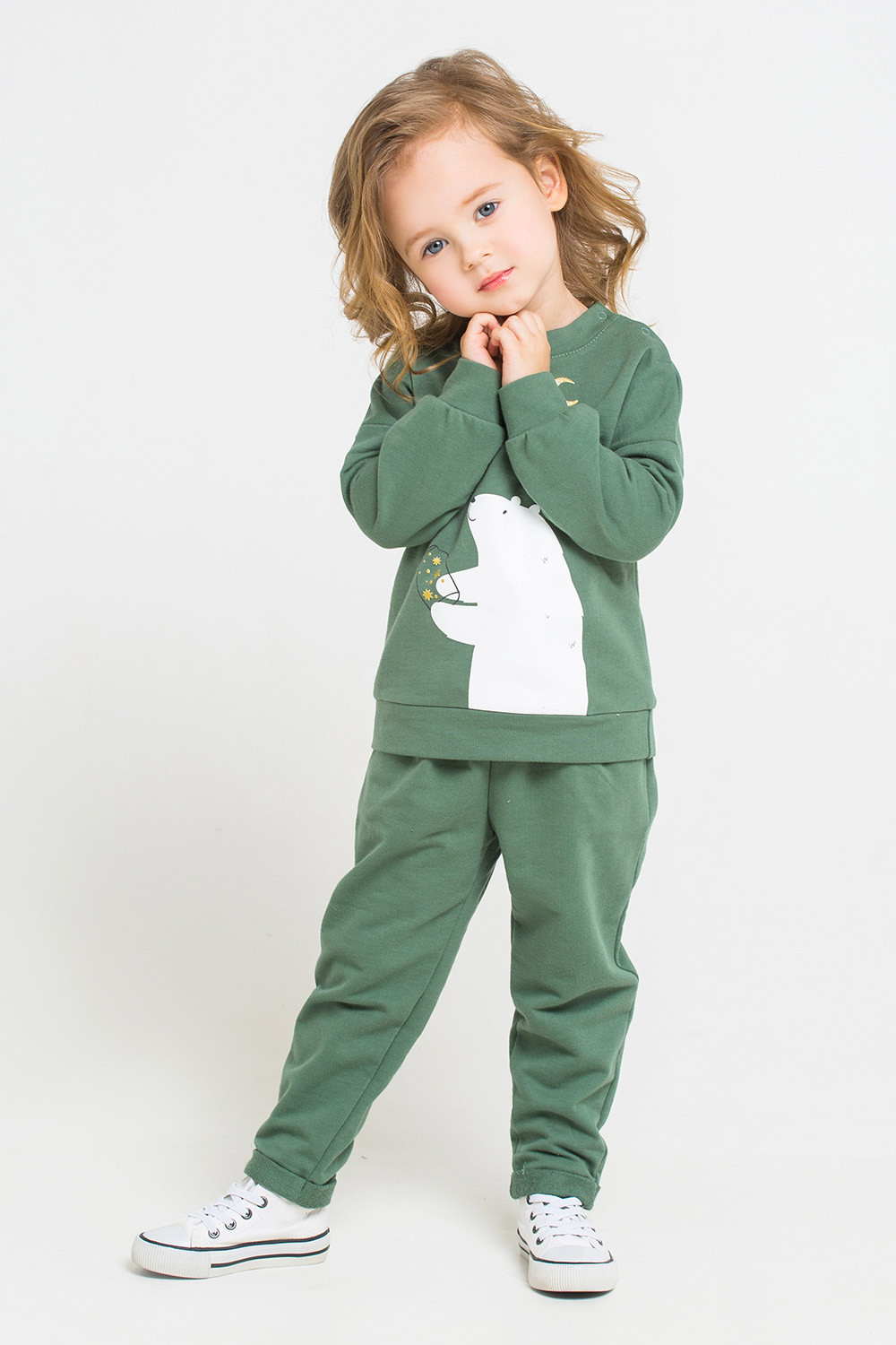 картинка Брюки для девочки Crockid КР 4743 зеленый к221 от магазина детских товаров ALiSa
