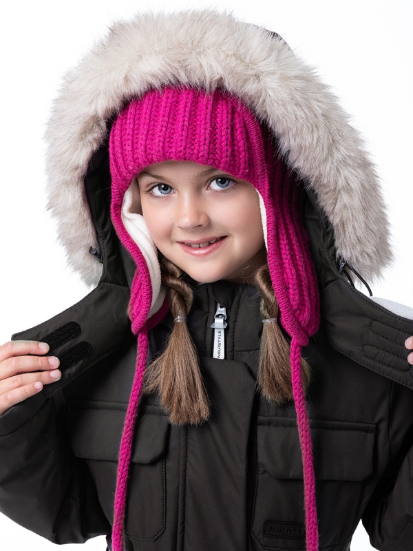 картинка Комбинезон зимний для девочки NIKASTYLE 8з6624 з24 Черный шоколад от магазина детских товаров ALiSa