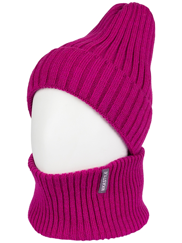 картинка Комплект шапка снуд для девочки NIKASTYLE 12з16424 Ягода от магазина детских товаров ALiSa