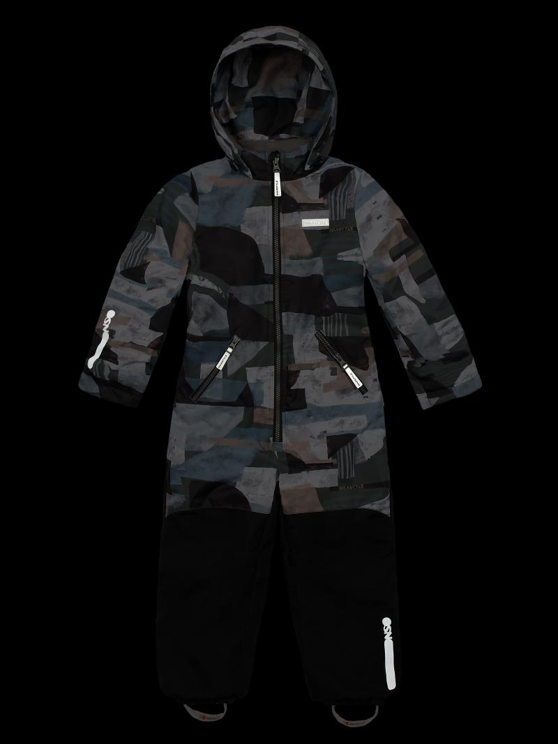 картинка Комбинезон утеплённый для мальчика NIKASTYLE 8м1125 Хаки черный от магазина детских товаров ALiSa