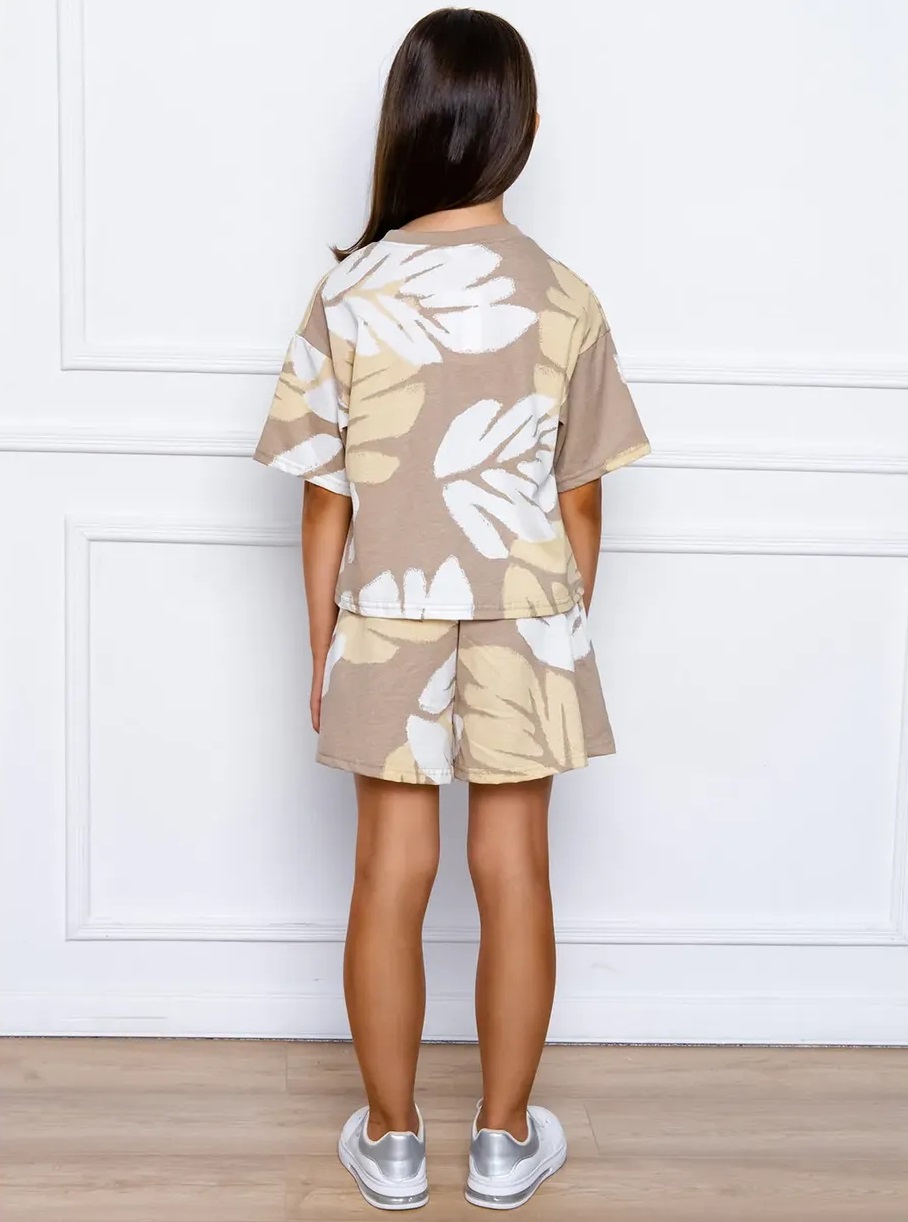 картинка Комплект для девочки YLA 7792100101 Коричневый листья от магазина детских товаров ALiSa