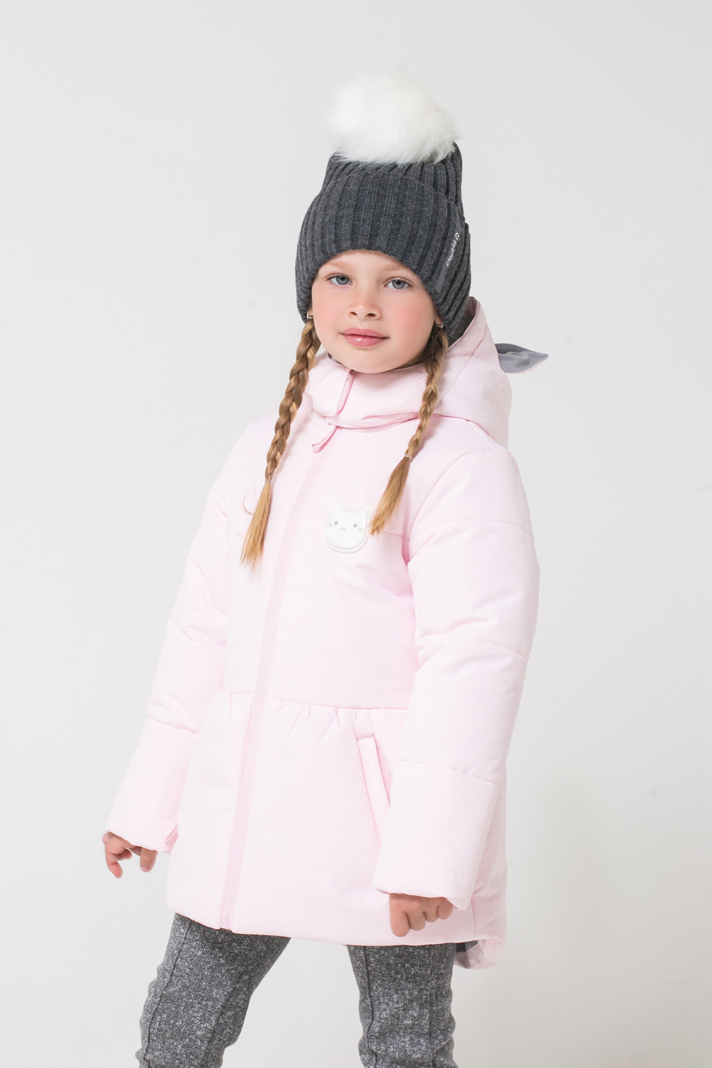 картинка Куртка зимняя для девочки Crockid ВК 38046/1 ГР от магазина детских товаров ALiSa