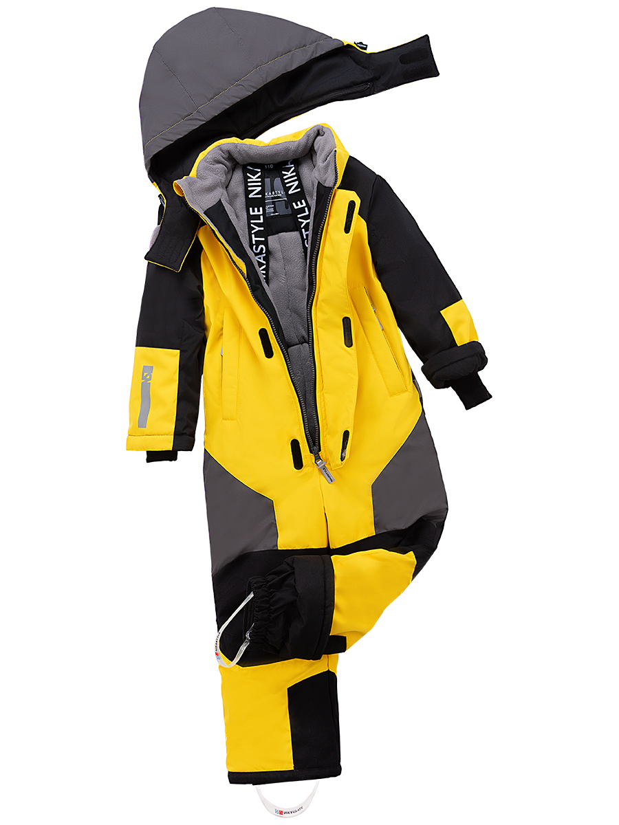 картинка Комбинезон зимний для мальчика NIKASTYLE 8з6524 Желтый черный от магазина детских товаров ALiSa