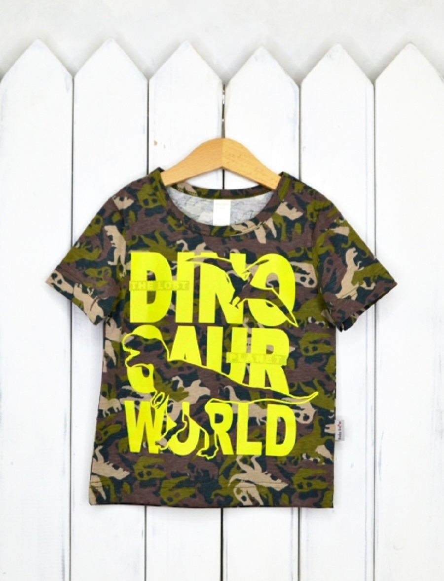 картинка Футболка для мальчика Baby Boom Ф38/13-К Дино камуфляж от магазина детских товаров ALiSa