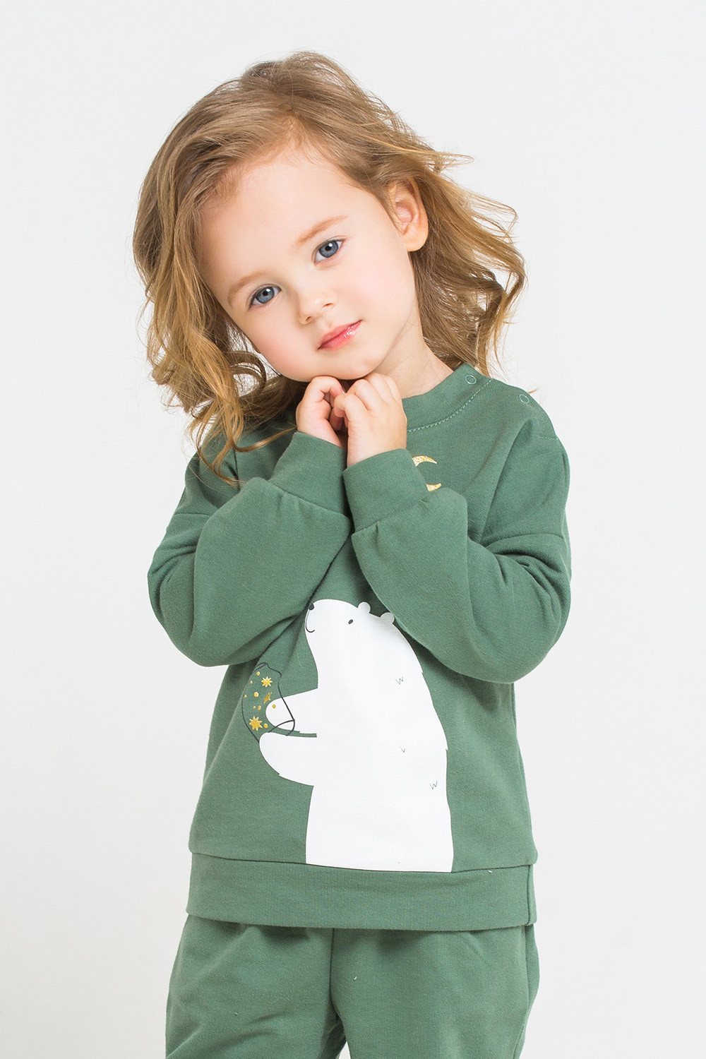 картинка Джемпер для девочки Crockid КР 300787 зеленый к221 от магазина детских товаров ALiSa