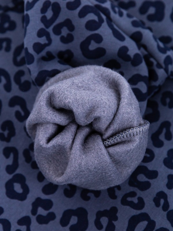 картинка Комплект для девочки Baby Boom КД534/1-Ф Леопард тёмно-синий от магазина детских товаров ALiSa