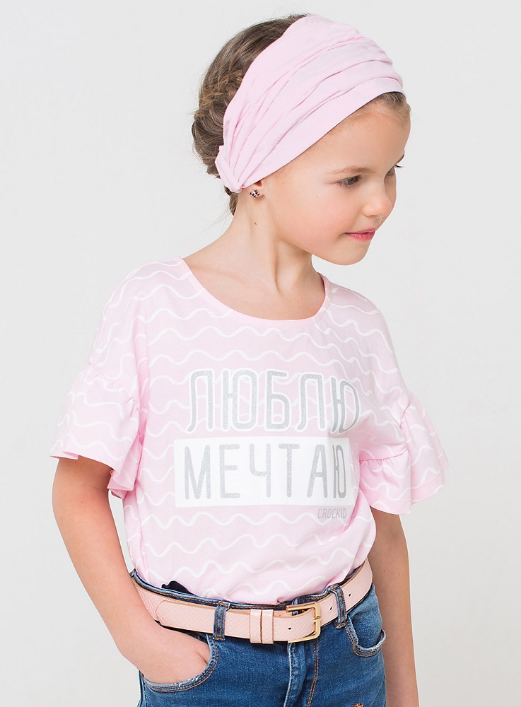 картинка Косынка для девочки Crockid КР 8011 розовое облако2 к203 от магазина детских товаров ALiSa