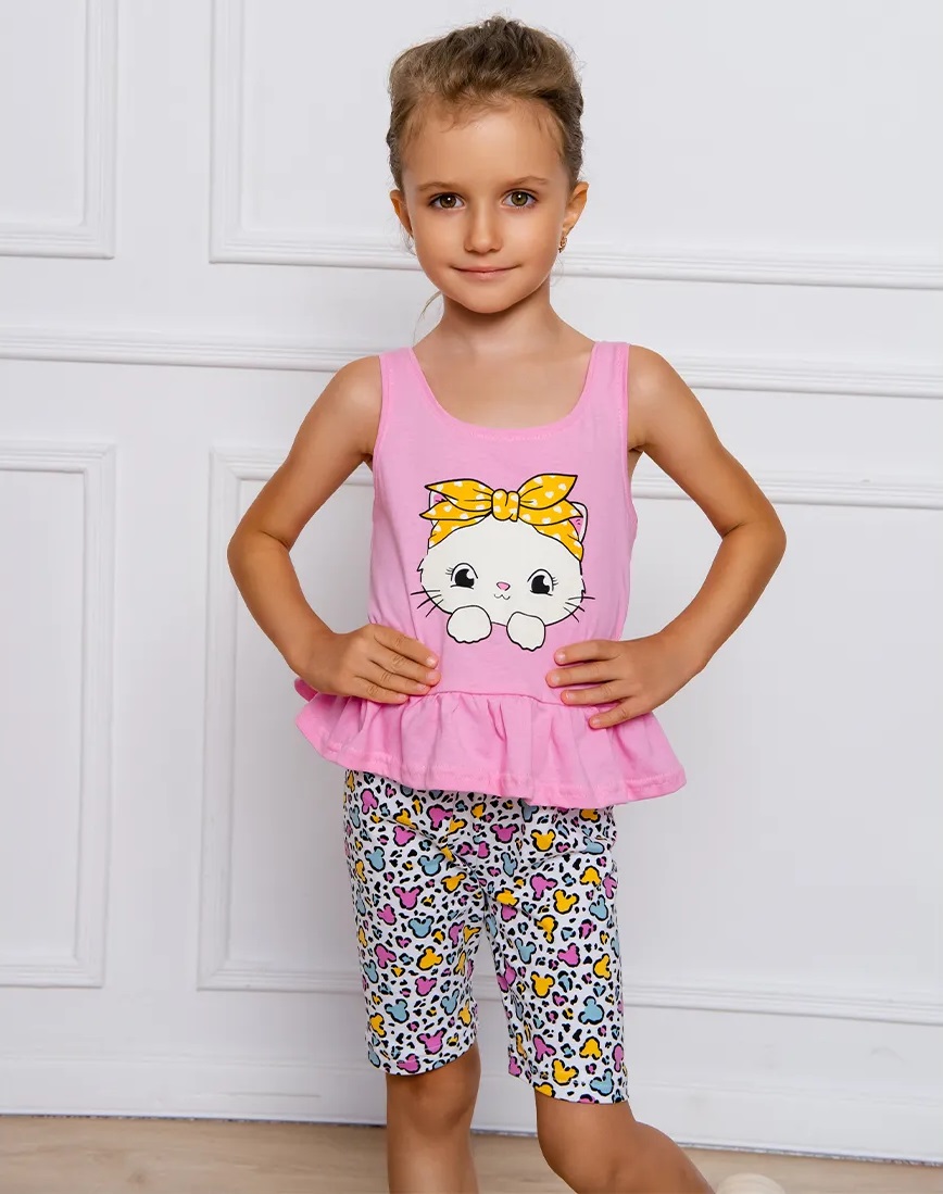 картинка Комплект для девочки YLA 7072100103 Розовый леопард от магазина детских товаров ALiSa