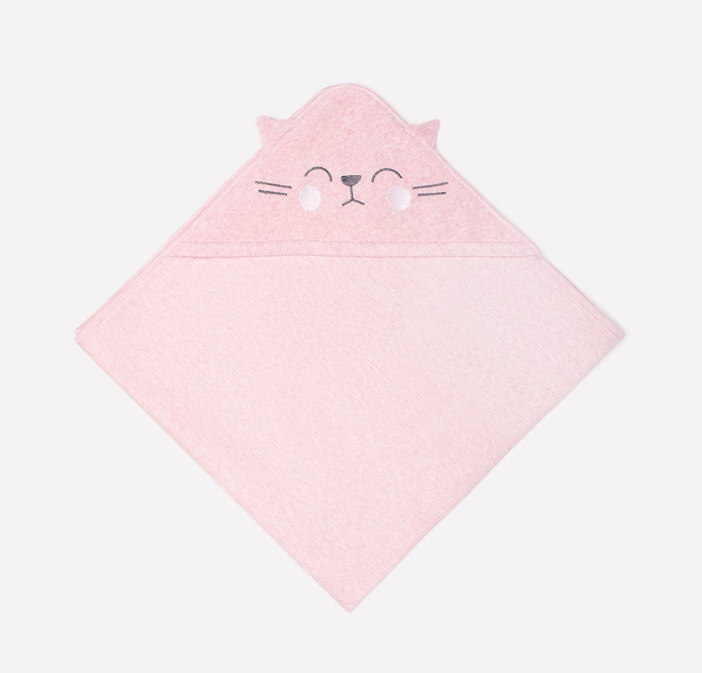 картинка Простынка для купания Crockid К 8500 розовый меланж (коты) от магазина детских товаров ALiSa