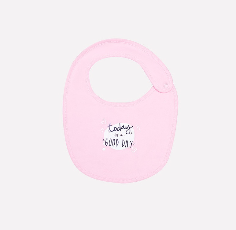 картинка Нагрудник для девочки Crockid К 8502 розовое облако (пушистики) от магазина детских товаров ALiSa