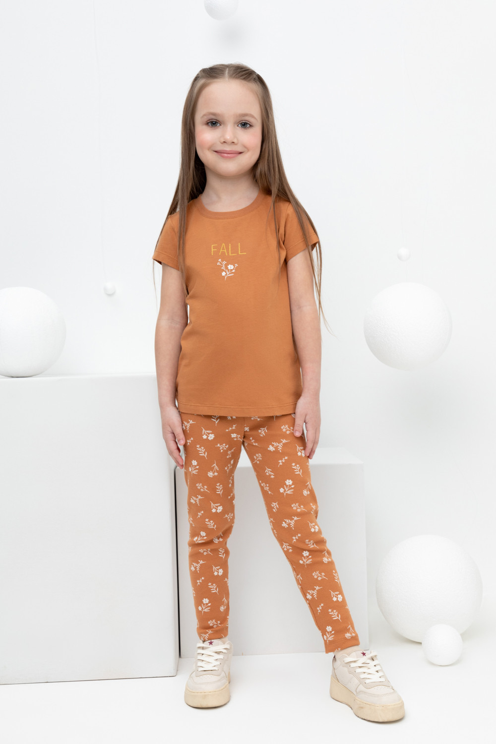 картинка Бриджи для девочки Crockid КР 400517 миндаль, красивые веточки к411 от магазина детских товаров ALiSa
