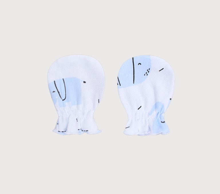 картинка Рукавички детские Crockid К 8506 графичные слоники на белом от магазина детских товаров ALiSa