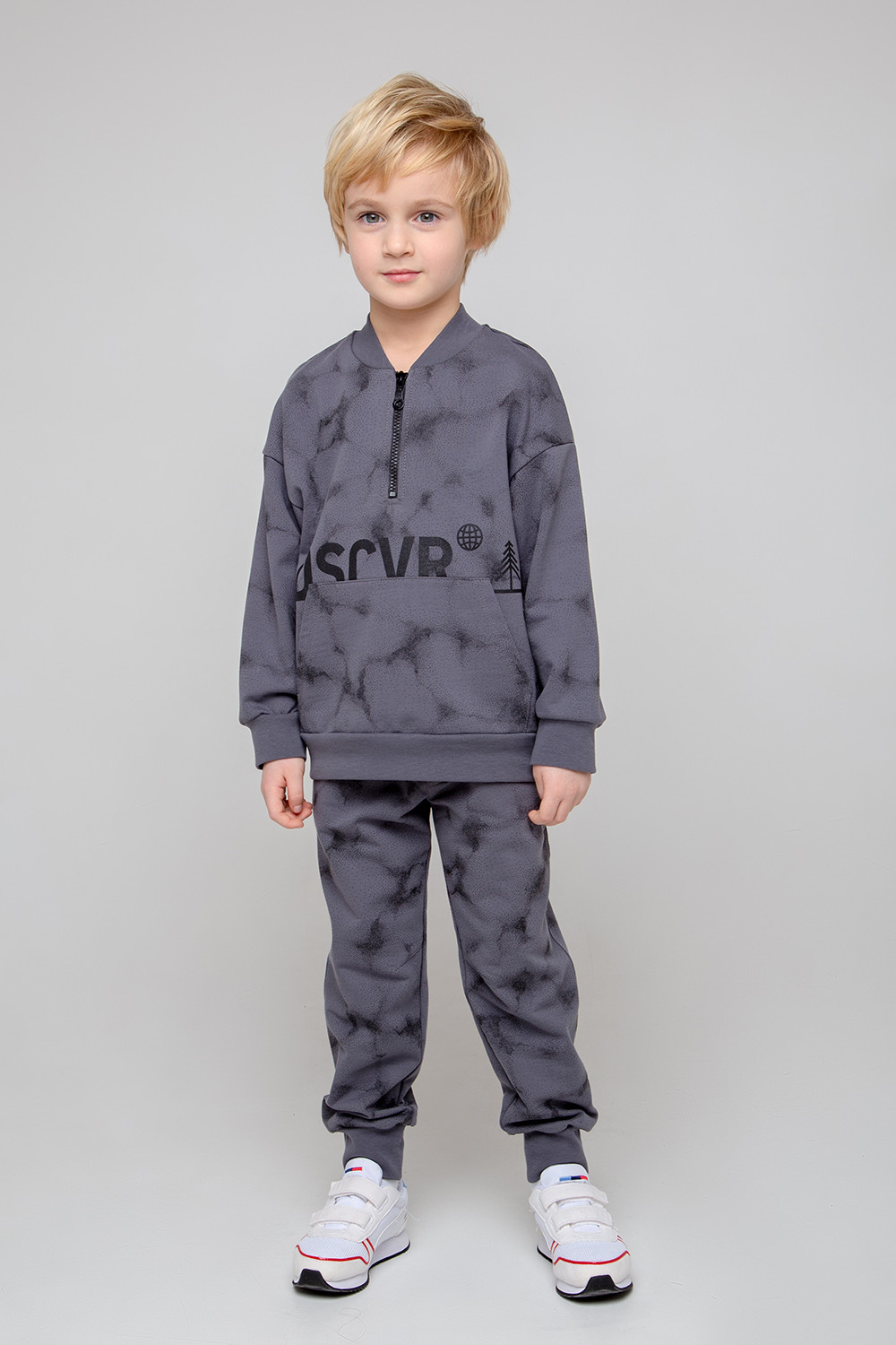 картинка Брюки для мальчика Crockid КР 400456-1 серая дымка, гранжевая текстура к348 от магазина детских товаров ALiSa