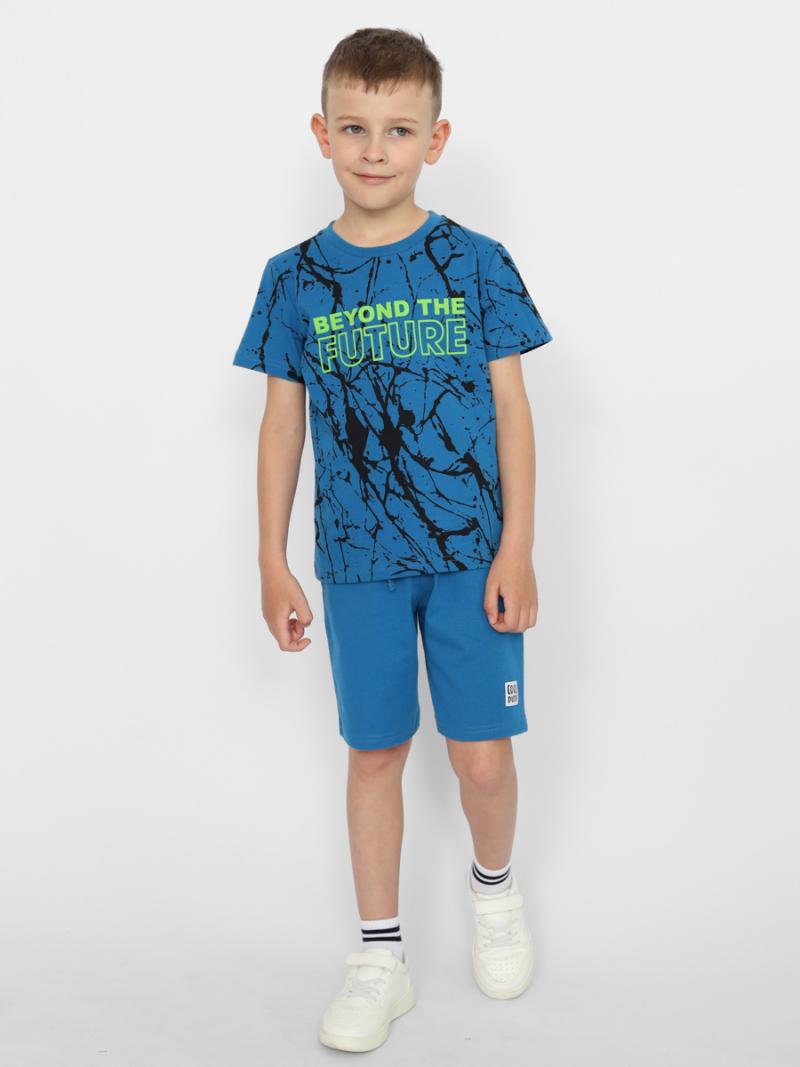 картинка Футболка для мальчика Cherubino CWKB 63643-42 Синий от магазина детских товаров ALiSa