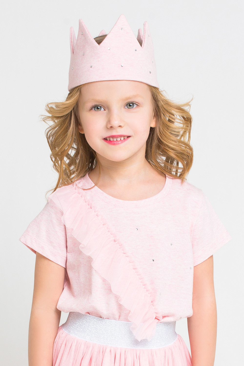 картинка Футболка для девочки Crockid КР 300788 светло-розовый меланж к223 от магазина детских товаров ALiSa