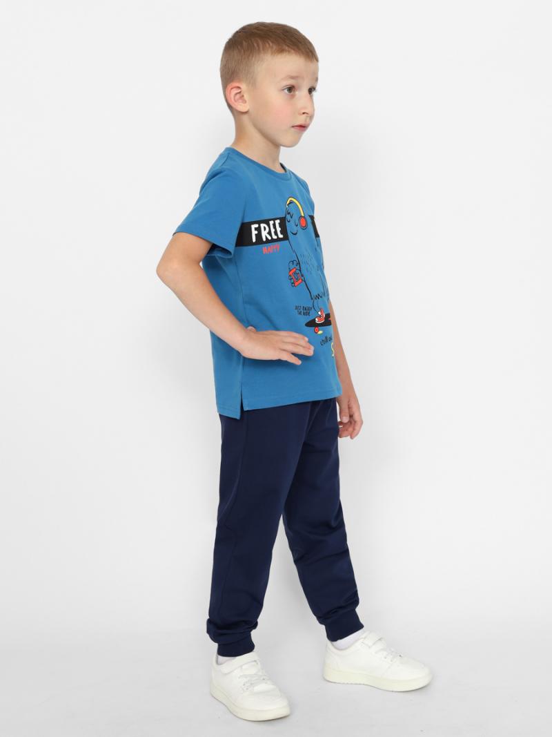 картинка Футболка для мальчика Cherubino CWKB 63384-42 Синий от магазина детских товаров ALiSa