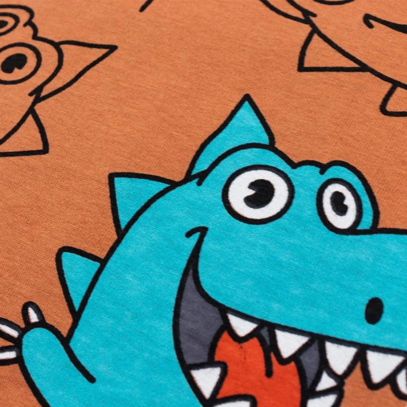 картинка Футболка для мальчика Youlala 0954102609 Рыжий динозавры от магазина детских товаров ALiSa