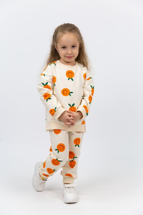 картинка Комплект для девочки Baby Boom КД519/2-Ф Апельсины на экрю Б112 от магазина детских товаров ALiSa