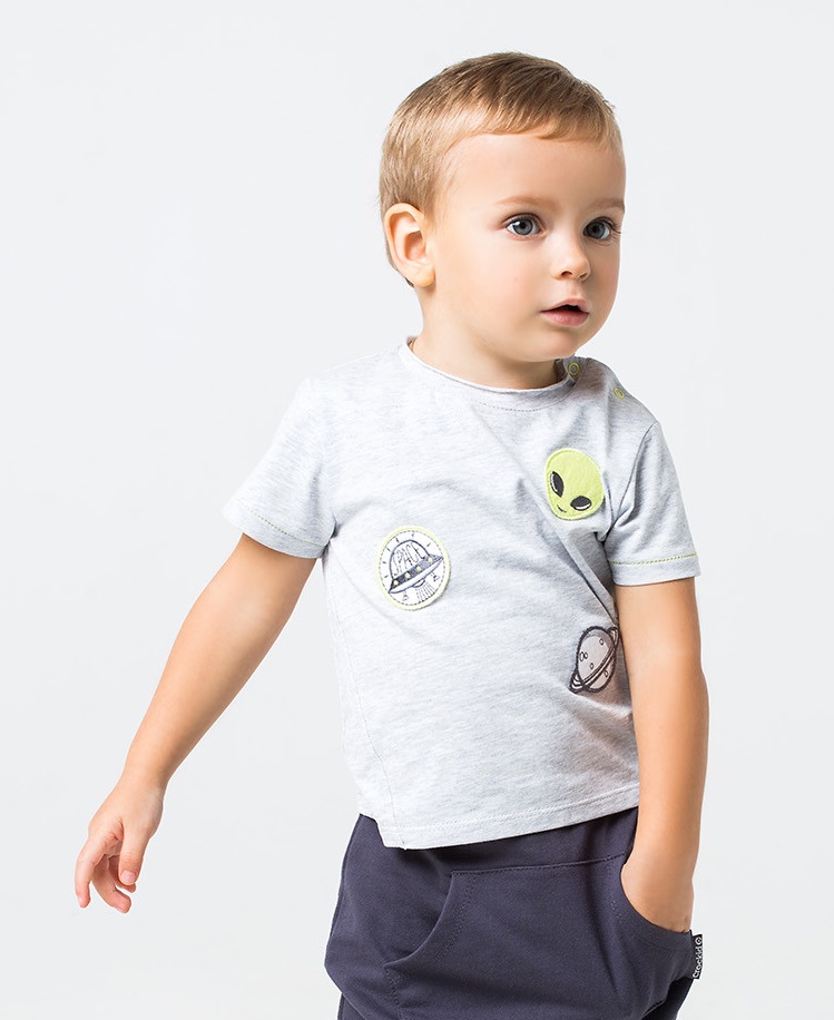 картинка Футболка для мальчика Crockid КР 300533 светло-серый меланж к202 от магазина детских товаров ALiSa