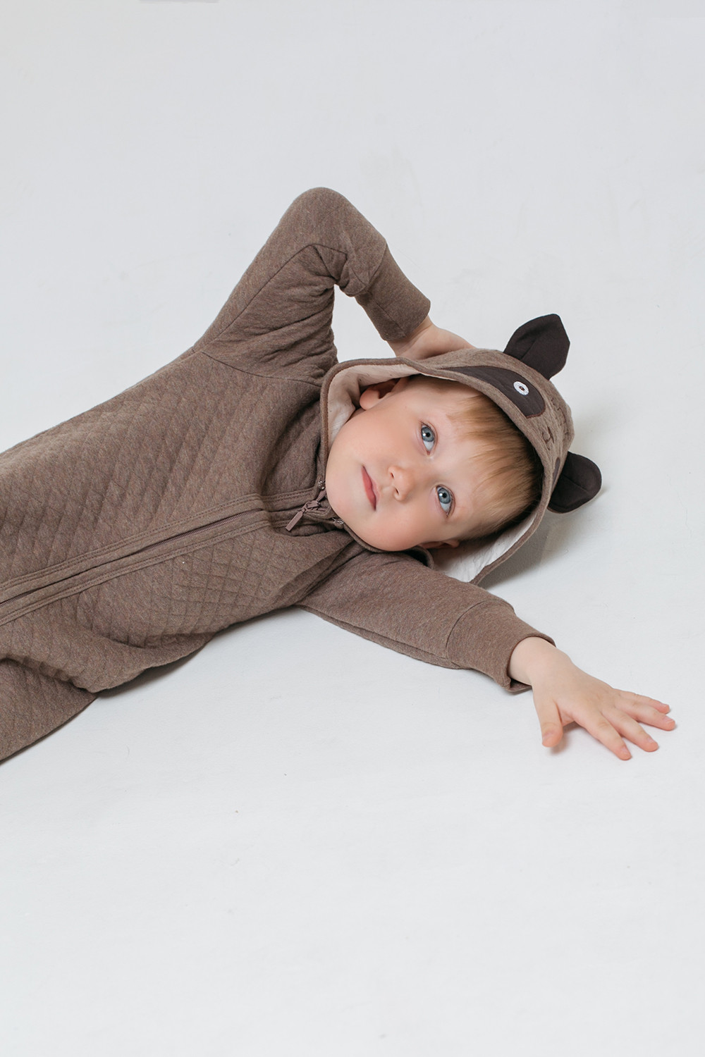 картинка Комбинезон для мальчика Crockid КР 6393 коричневый меланж к310 от магазина детских товаров ALiSa