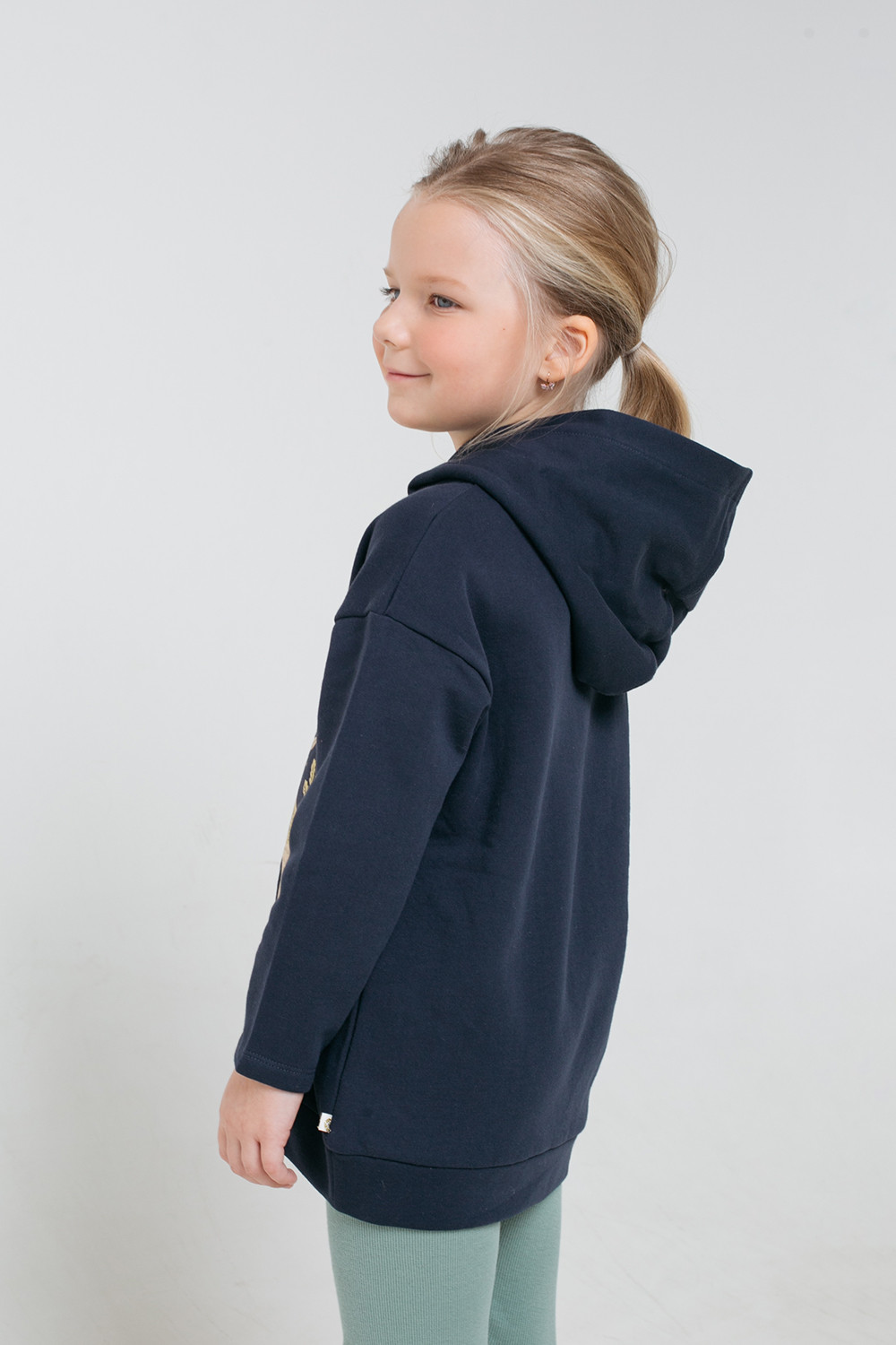 картинка Джемпер удлиненный для девочки Crockid КР 301512 индиго к307 от магазина детских товаров ALiSa