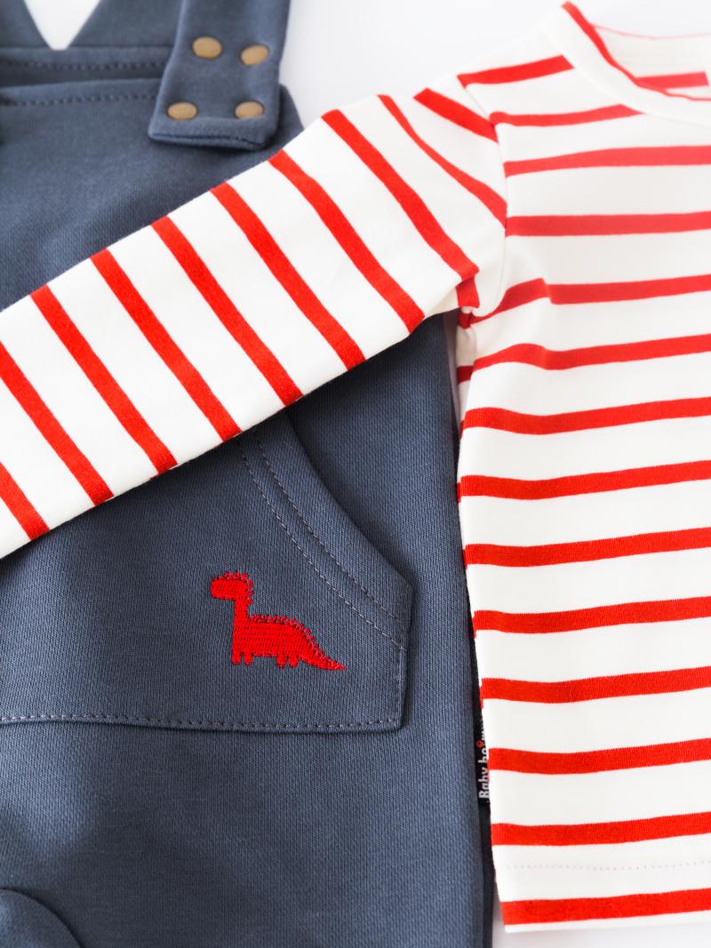 картинка Комплект для мальчика Baby Boom BB КД385/2 Полоса красная + тёмно-серый от магазина детских товаров ALiSa