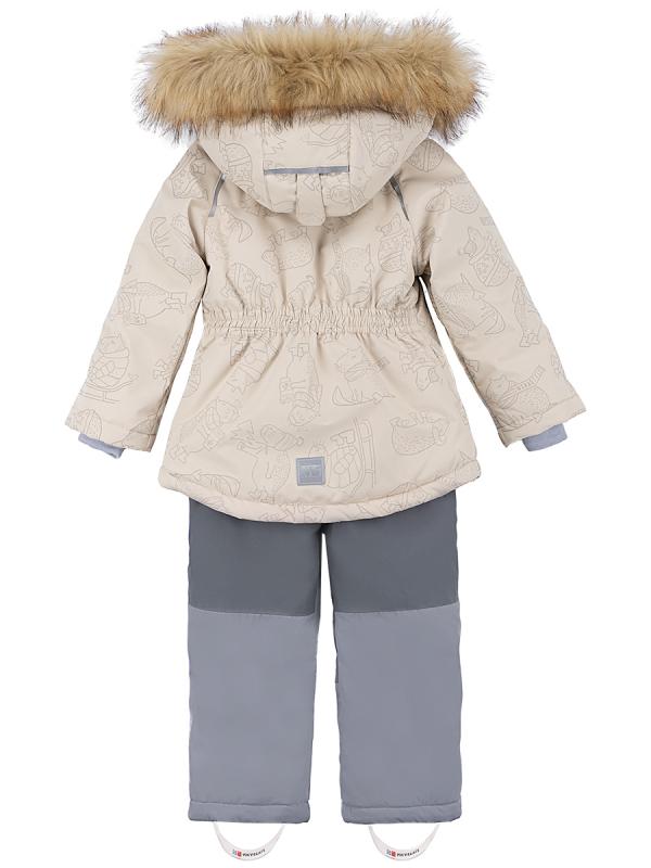 картинка Комплект зимний для девочки NIKASTYLE 7з0224 Беж серый от магазина детских товаров ALiSa