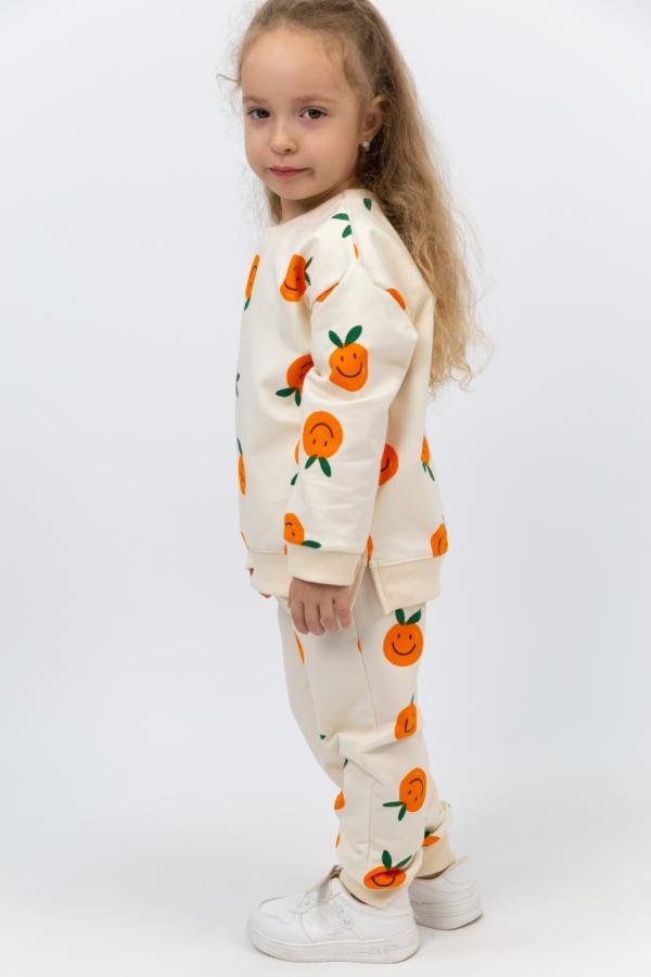 картинка Комплект для девочки Baby Boom КД519/2-Ф Апельсины на экрю Б112 от магазина детских товаров ALiSa